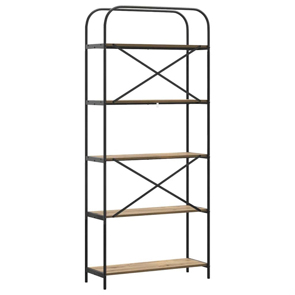 Kirjahylly 5 tasoa 80 x 30 x 183 cm Tekninen puu Artisan tammi