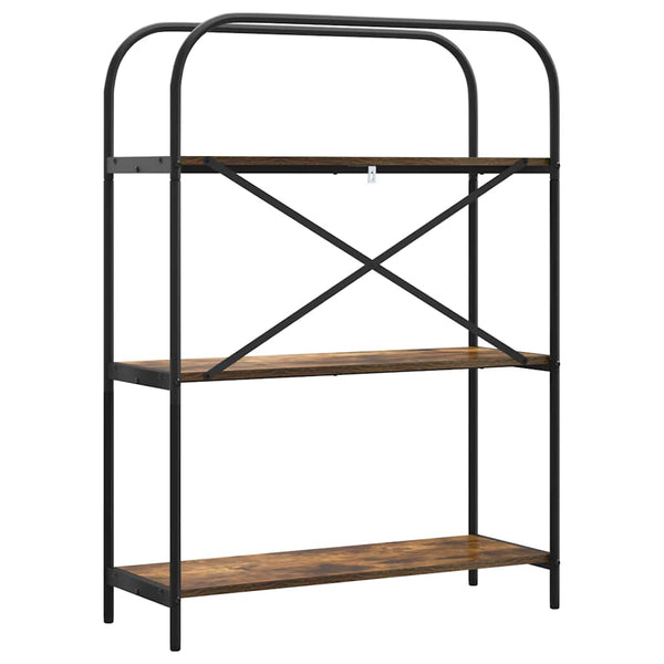 Kirjahylly 3 tasoa 80 x 30 x 109 cm Tekninen puu Savupähkinä