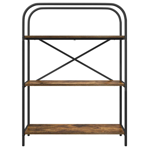 Kirjahylly 3 tasoa 80 x 30 x 109 cm Tekninen puu Savupähkinä