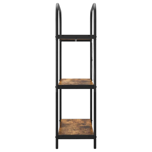 Kirjahylly 3 tasoa 80 x 30 x 109 cm Tekninen puu Savupähkinä