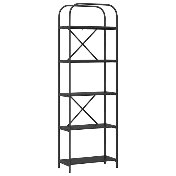 Kirjahylly 5 tasoa 60 x 30 x 183 cm Tekninen puu Musta tammi.