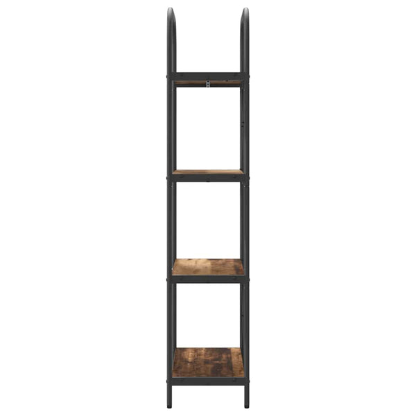 Kirjahylly 4 tasoa 60 x 30 x 146 cm Tekninen puu Vanha puu