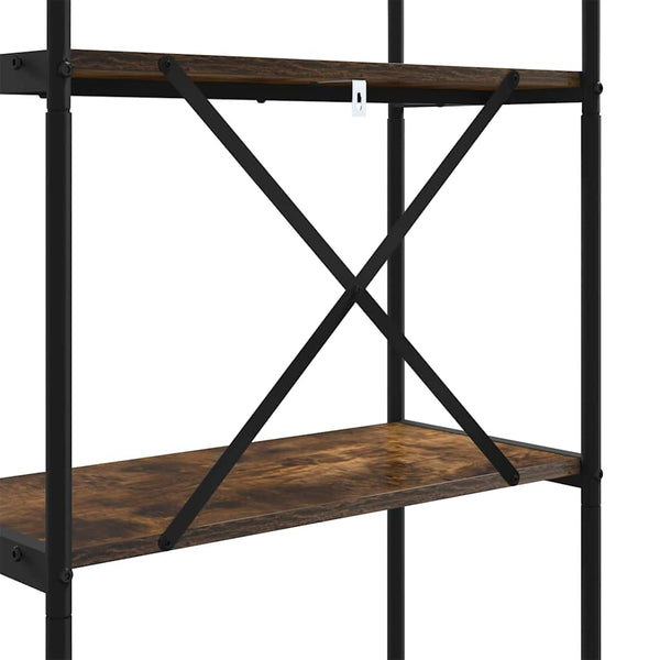 Kirjahylly 3 tasoa 60 x 30 x 109 cm Tekninen puu Savupähkinä