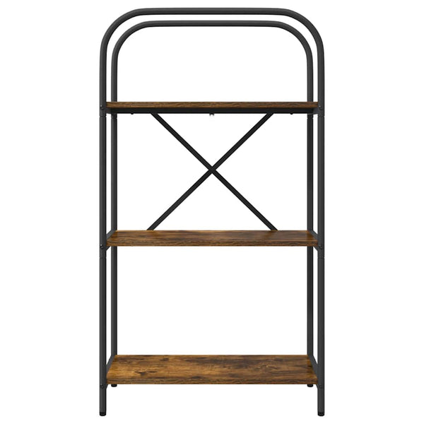 Kirjahylly 3 tasoa 60 x 30 x 109 cm Tekninen puu Savupähkinä