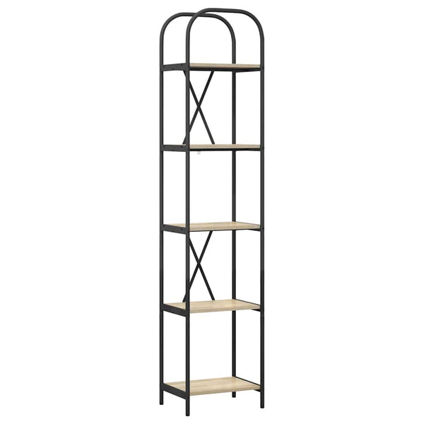 Kirjahylly 5 tasoa 40 x 30 x 183 cm Tekninen puu Sonoman tammi