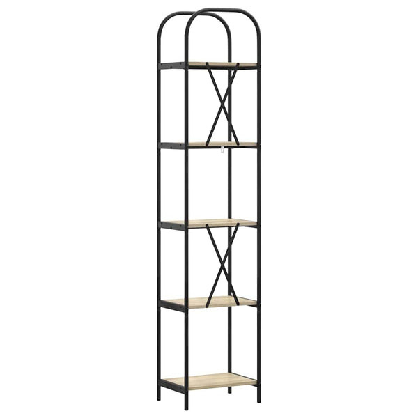 Kirjahylly 5 tasoa 40 x 30 x 183 cm Tekninen puu Sonoman tammi