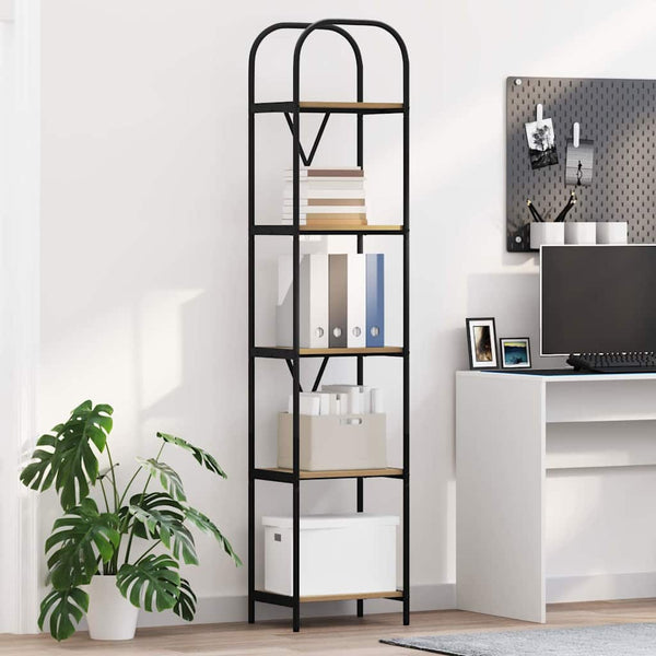 Kirjahylly 5 tasoa 40 x 30 x 183 cm Tekninen puu Artisan tammi