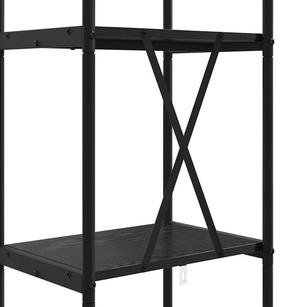 Kirjahylly 4 tasoa 40 x 30 x 146 cm Tekninen puu Musta tammi.