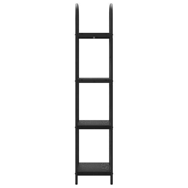 Kirjahylly 4 tasoa 40 x 30 x 146 cm Tekninen puu Musta tammi.
