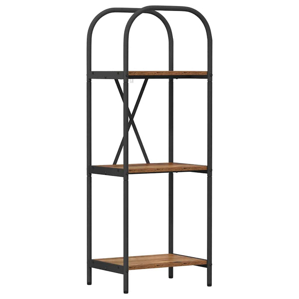 Kirjahylly 3 tasoa 40 x 30 x 109 cm Tekninen puu Vanha puu