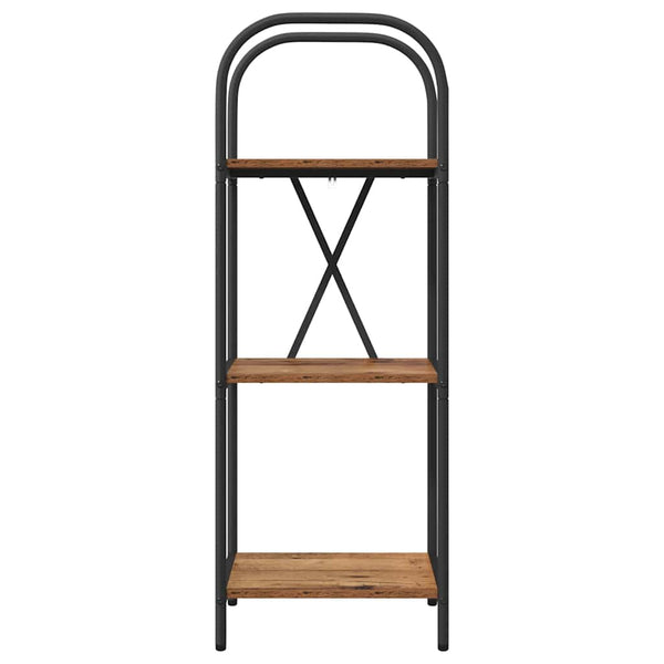 Kirjahylly 3 tasoa 40 x 30 x 109 cm Tekninen puu Vanha puu