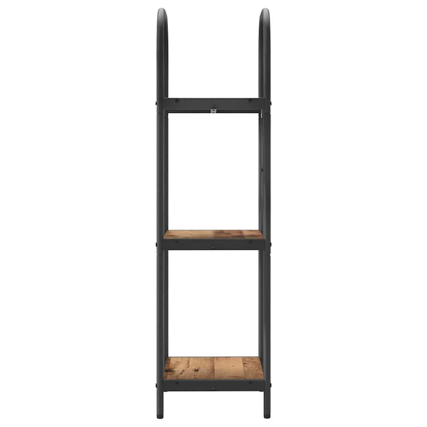 Kirjahylly 3 tasoa 40 x 30 x 109 cm Tekninen puu Vanha puu