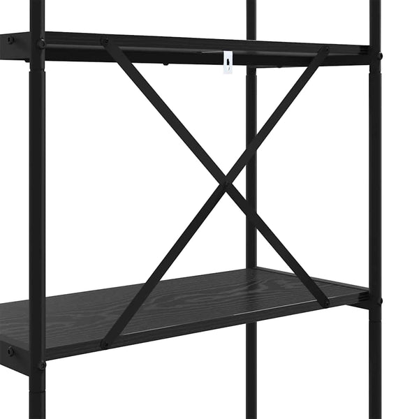 Kirjahylly 5 tasoa 80 x 30 x 183 cm Tekninen puu Musta tammi.