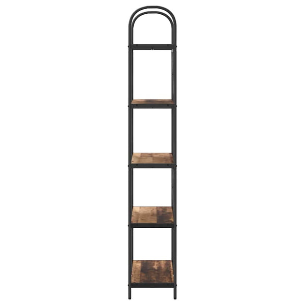 Kirjahylly 5 tasoa 80 x 30 x 183 cm Tekninen puu Vanha puu