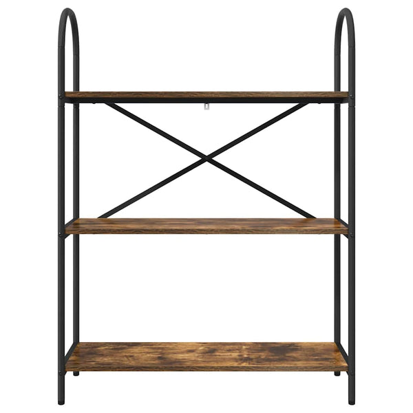 Kirjahylly 3 tasoa 80 x 30 x 109 cm Tekninen puu Savupähkinä
