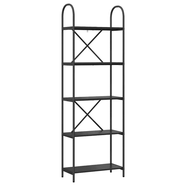 Kirjahylly 5 tasoa 60 x 30 x 183 cm Tekninen puu Musta tammi.