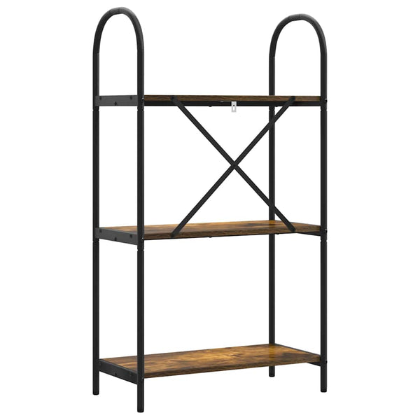 Kirjahylly 3 tasoa 60 x 30 x 109 cm Tekninen puu Savupähkinä