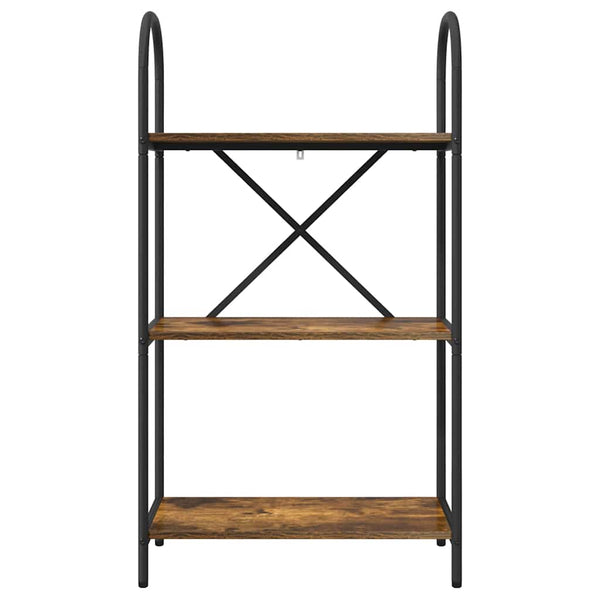 Kirjahylly 3 tasoa 60 x 30 x 109 cm Tekninen puu Savupähkinä
