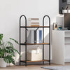 Kirjahylly 3 tasoa 60 x 30 x 109 cm Tekninen puu Vanha puu