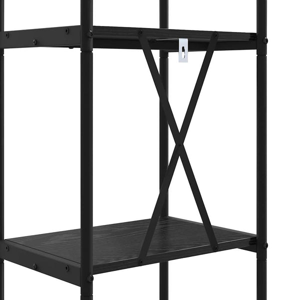 Kirjahylly 5 tasoa 40 x 30 x 183 cm Tekninen puu Musta tammi.