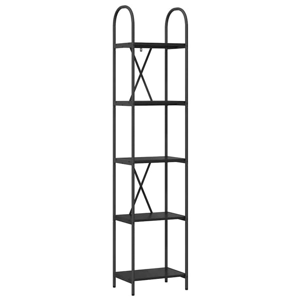 Kirjahylly 5 tasoa 40 x 30 x 183 cm Tekninen puu Musta tammi.