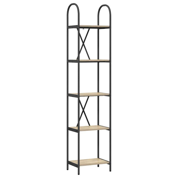 Kirjahylly 5 tasoa 40 x 30 x 183 cm Tekninen puu Sonoman tammi