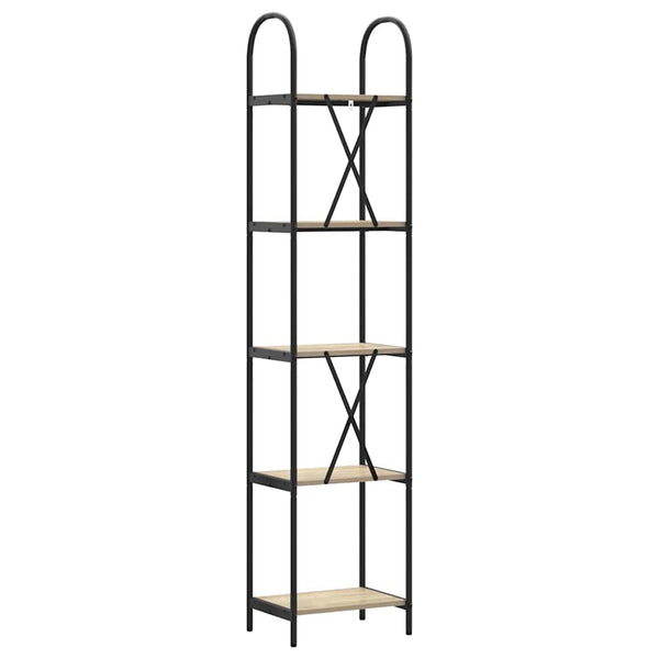 Kirjahylly 5 tasoa 40 x 30 x 183 cm Tekninen puu Sonoman tammi
