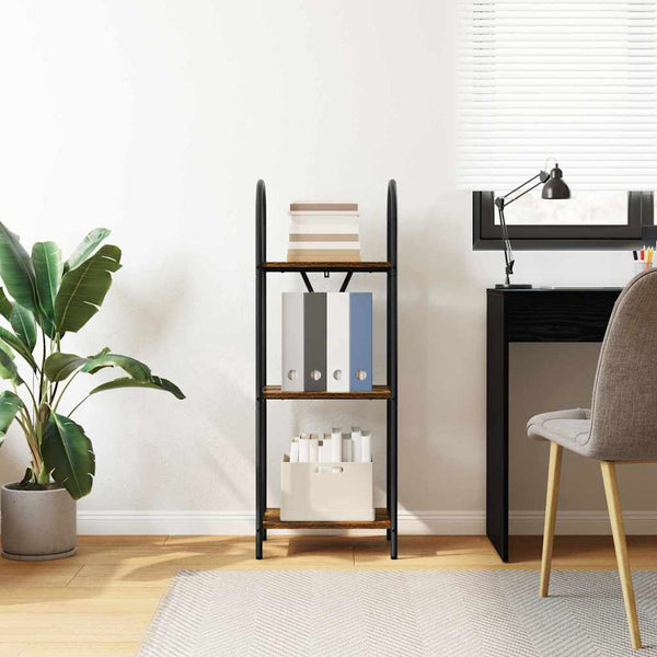 Kirjahylly 3 tasoa 40 x 30 x 109 cm Tekninen puu Savupähkinä