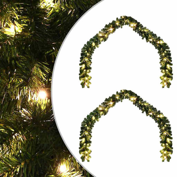 Vihreä jouluketju Dobreff 600 LED-valoilla (2 pcs polyvinyylikloridi)