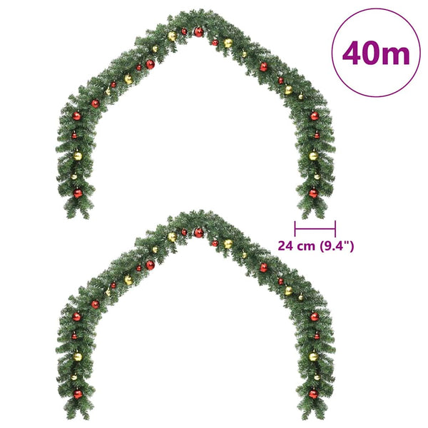 Vihreä jouluketju Roco 600 LED-valoilla (2 pcs polyvinyylikloridi)