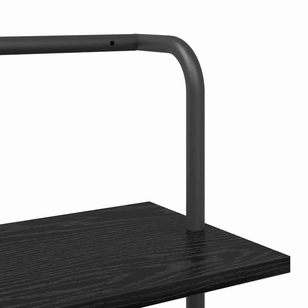 Kirjahylly 5 tasoa 60 x 24 x 168 cm Tekninen puu Musta tammi.