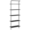 Kirjahylly 5 tasoa 60 x 24 x 168 cm Tekninen puu Musta tammi.