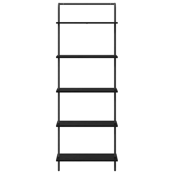 Kirjahylly 5 tasoa 60 x 24 x 168 cm Tekninen puu Musta tammi.