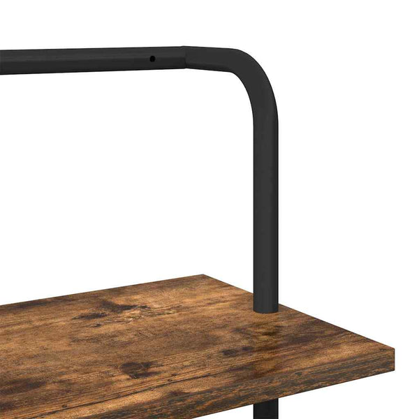 Kirjahylly 6 tasoa 60 x 24 x 203 cm Tekninen puu Savupähkinä