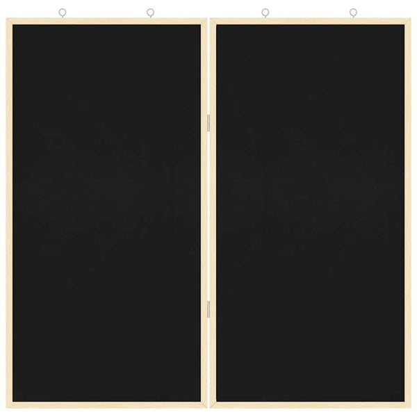 Ilmoitustaulu 80 x 80 x 1.4 cm Täysi mänty Musta Taitettava