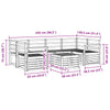 Ulkosohvakokoelma 7 kpl valkoinen Tiheä akasiapuu