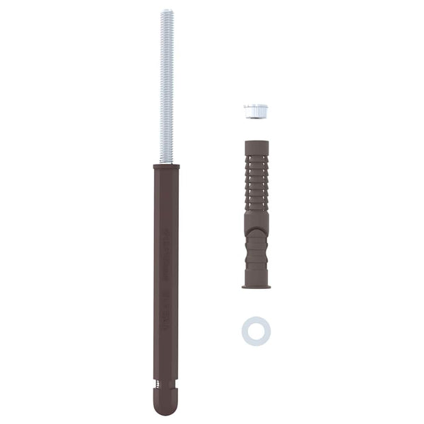 Vaijeri-hyllypidikkeet 12 pcs Ruskea Ø12 x 190 mm Teräs
