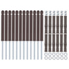 Vaijeri-hyllypidikkeet 12 pcs Ruskea Ø12 x 190 mm Teräs