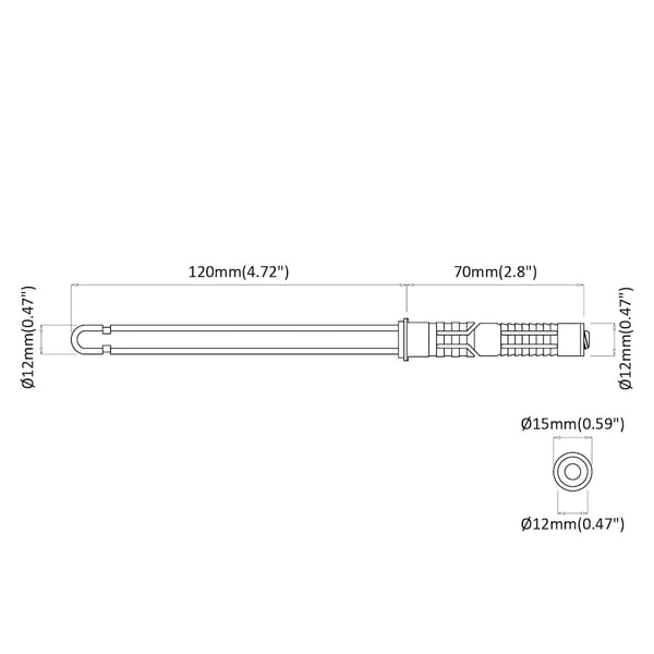 Vaijeri-hyllypidikkeet 12 pcs Ruskea Ø12 x 190 mm Teräs