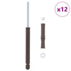 Vaijeri-hyllypidikkeet 12 pcs Ruskea Ø12 x 190 mm Teräs