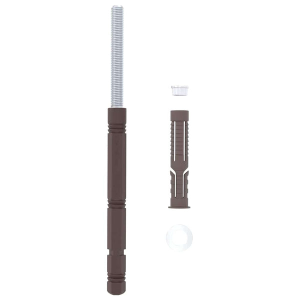 Vaijeri-hyllypidikkeet 12 pcs Ruskea Ø14 x 210 mm Teräs