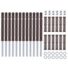 Vaijeri-hyllypidikkeet 12 pcs Ruskea Ø14 x 210 mm Teräs