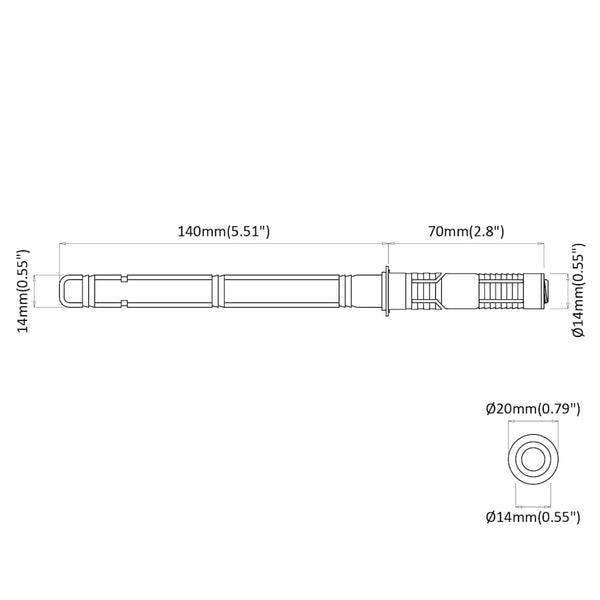Vaijeri-hyllypidikkeet 12 pcs Ruskea Ø14 x 210 mm Teräs