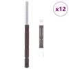 Vaijeri-hyllypidikkeet 12 pcs Ruskea Ø14 x 210 mm Teräs