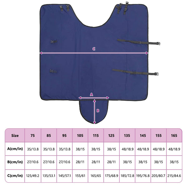 Hevospeitto Täysi laivastonsininen 125 cm Polyesteri