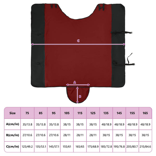 Hevospeitto Bordeaux ja musta 85 cm Polyesteri