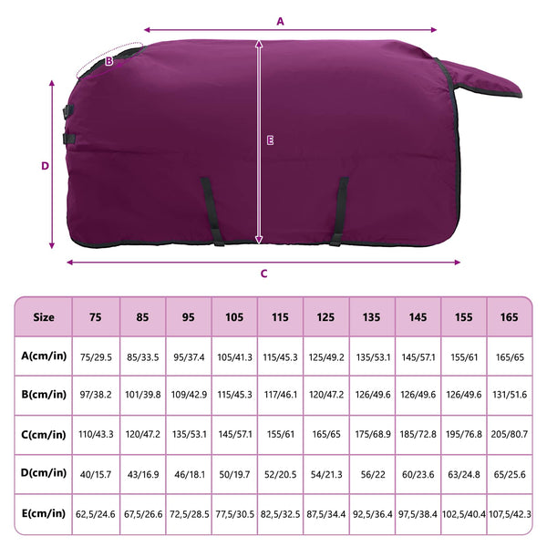 Hevospeitto Täysi violetti 75 cm Polyesteri