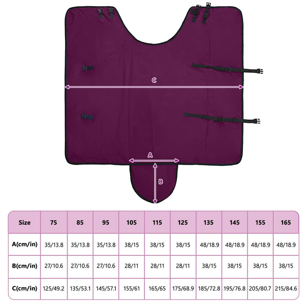 Hevospeitto Täysi violetti 155 cm Polyesteri