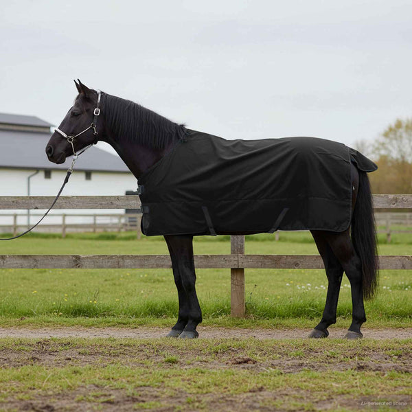 Hevospeitto Täysi musta 125 cm Polyesteri