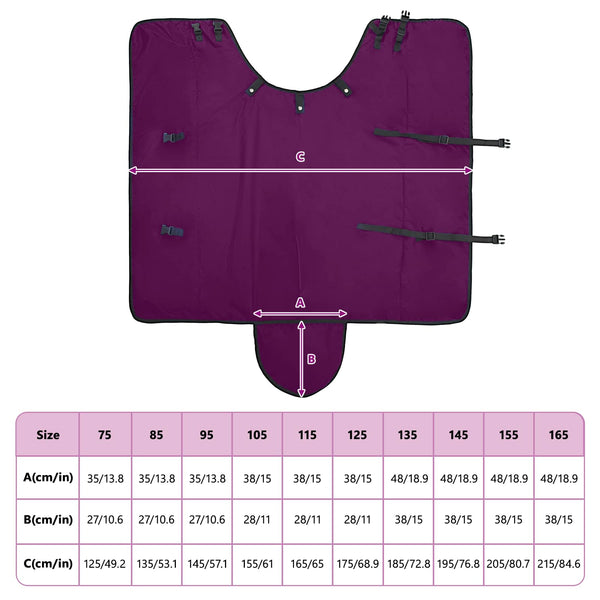 Hevospeitto Täysi violetti 165 cm Polyesteri